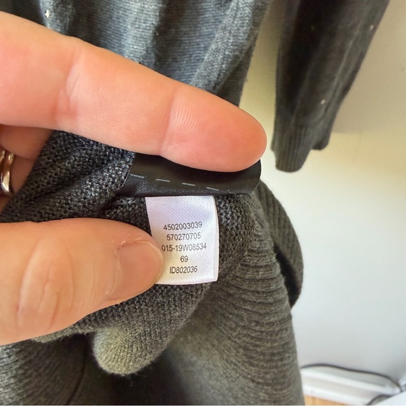 White House Black Market Sweater Womens Sz Small Gray 3/4 Sleeve Sweatshirt WHBM - Picture 7 of 9